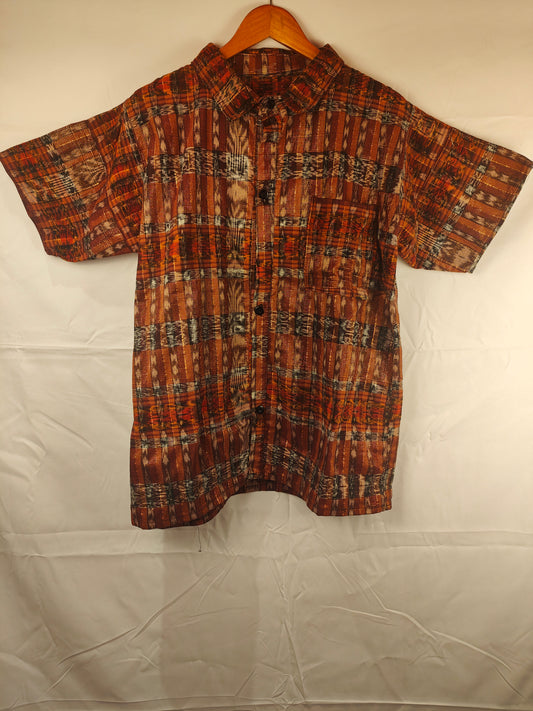 Handmade Premium Mixed colors Brown shirt Medium