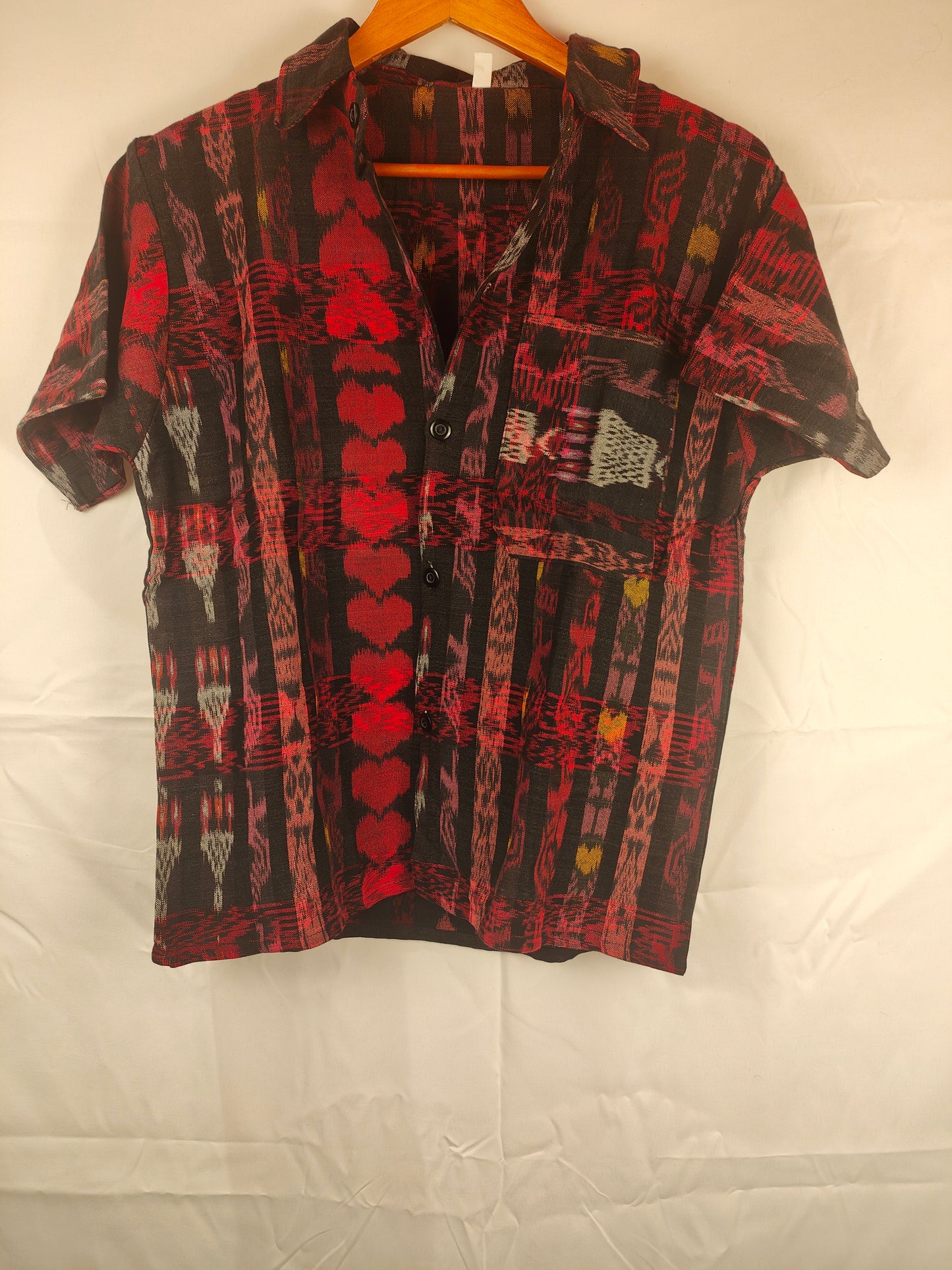 Handmade Premium Mixed colors Red shirt Small